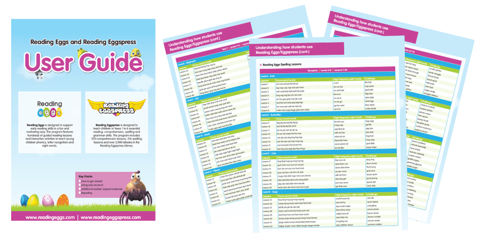 Reading Eggs Spelling Overview User Guide