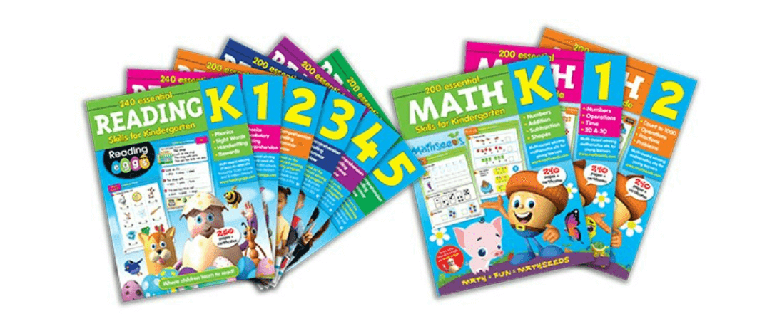 ABC Reading Eggs has a range of homeschooling workbooks that can be purchased separately