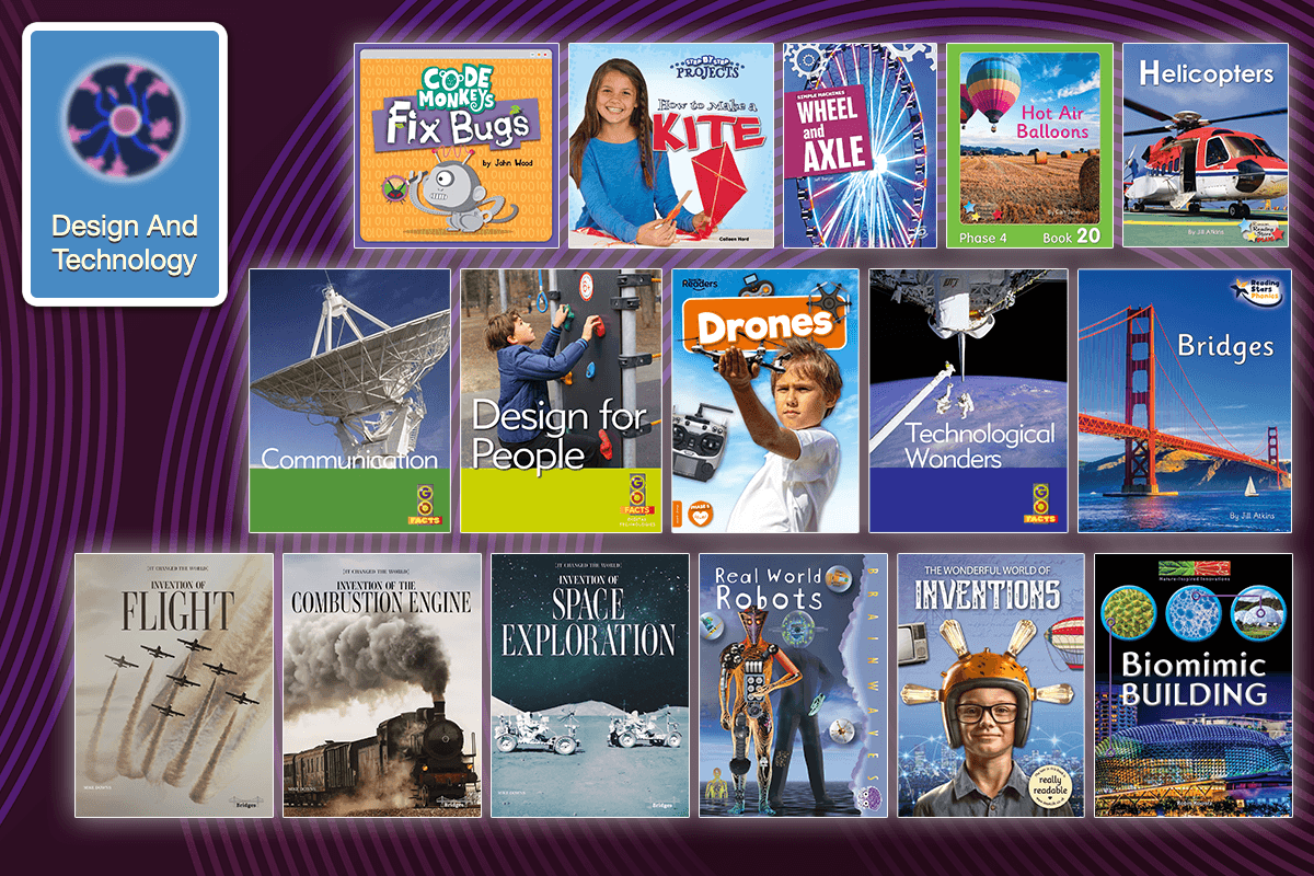 Examples of the Design and Technology nonfiction books for kids in the ABC Reading Eggs Library