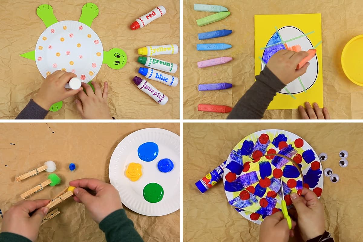 ABC Reading Eggs Junior includes crafts for preschoolers and toddlers to build their pre-writing skills